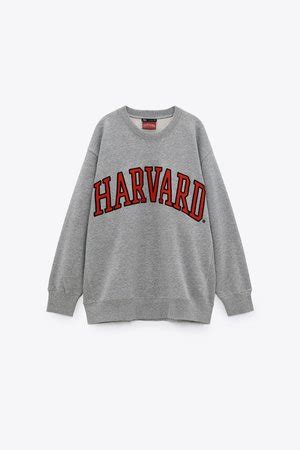 zara harvard sweatshirt.